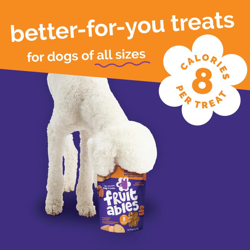 Fruitables Baked Dog Treats, Healthy Pumpkin Treat for Dogs, Low Calorie & Delicious, Free of Wheat, Corn and Soy, Made in the USA, Sweet Potato and Pecan Flavor, 7oz - Image 5